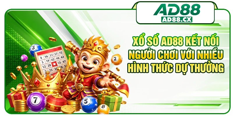 Xổ số AD88 kết nối người chơi với nhiều hình thức dự thưởng
